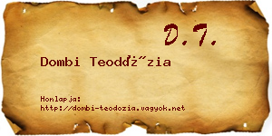 Dombi Teodózia névjegykártya